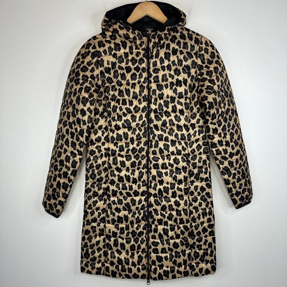 Joe Fresh x Jillian Harris  Long Puffer Leopard Cheetah Print Jacket  Size XS - Picture 1 of 3